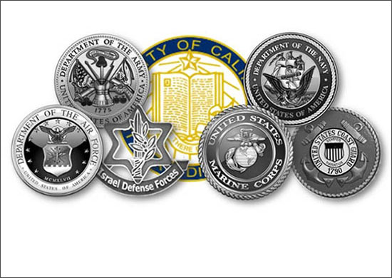 Rady Veterans Association logo - seals of branches of U.S. military