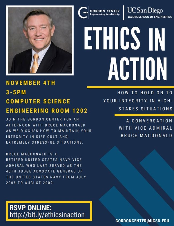 UCSD SVRC Ethics in Action event, November 4, 2019, 3-5pm