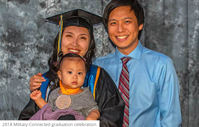 UC San Diego military affiliated student with family members